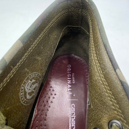 【中古品】【メンズ】 Clarks クラークス × Carhartt カーハート 別注 コラボ WALLABEE BOOT ワラビー ブーツ 靴 スウェード 164-251222-ko-03-tei サイズ：26.5ｃｍ カラー：カーキ 万代Net店