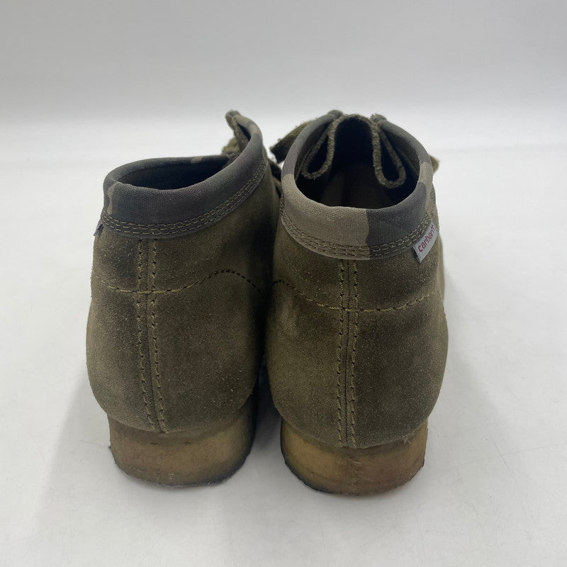【中古品】【メンズ】 Clarks クラークス × Carhartt カーハート 別注 コラボ WALLABEE BOOT ワラビー ブーツ 靴 スウェード 164-251222-ko-03-tei サイズ：26.5ｃｍ カラー：カーキ 万代Net店