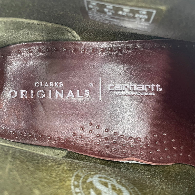 【中古品】【メンズ】 Clarks クラークス × Carhartt カーハート 別注 コラボ WALLABEE BOOT ワラビー ブーツ 靴 スウェード 164-251222-ko-03-tei サイズ：26.5ｃｍ カラー：カーキ 万代Net店
