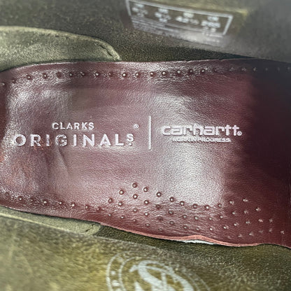【中古品】【メンズ】 Clarks クラークス × Carhartt カーハート 別注 コラボ WALLABEE BOOT ワラビー ブーツ 靴 スウェード 164-251222-ko-03-tei サイズ：26.5ｃｍ カラー：カーキ 万代Net店