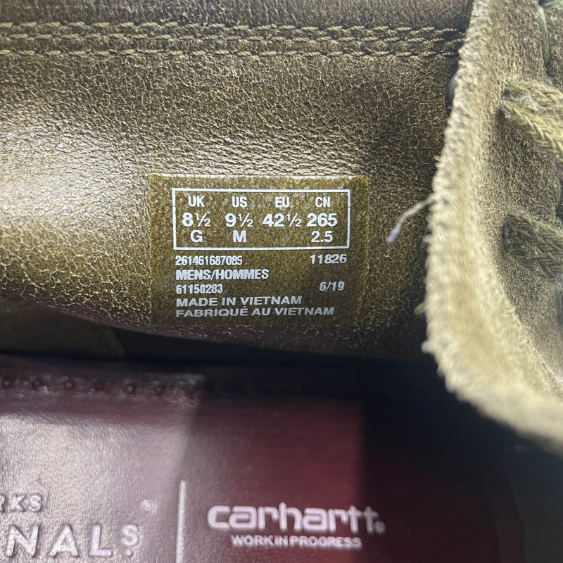 【中古品】【メンズ】 Clarks クラークス × Carhartt カーハート 別注 コラボ WALLABEE BOOT ワラビー ブーツ 靴 スウェード 164-251222-ko-03-tei サイズ：26.5ｃｍ カラー：カーキ 万代Net店