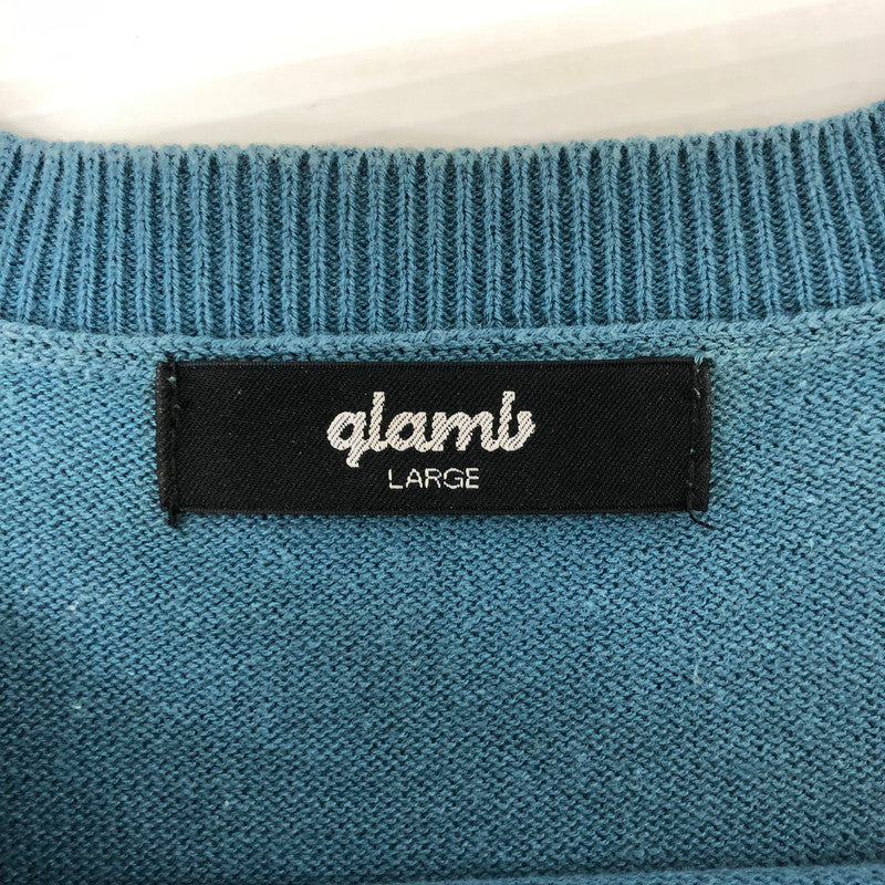 【中古品】【メンズ】 glamb グラム EATEN APPLE KNIT GB0224-KNT02 イートゥンアップルニット トップス セーター 142-250301-kk-13-tei サイズ：L カラー：ネイビー 万代Net店