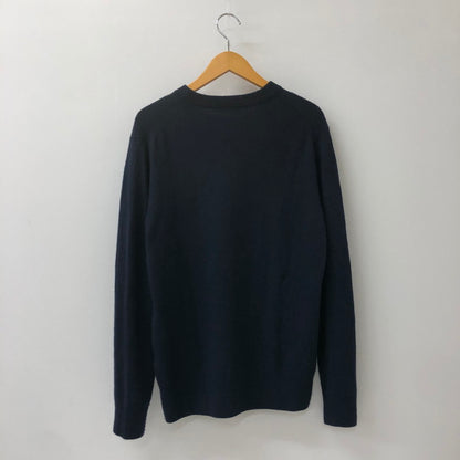 【中古品】【メンズ】 ACNE STUDIOS アクネストゥディオズ FACE PATCH CREWNECK KNIT SWEATER FA-UX-KNIT000008 フェイスパッチ クルーネック ニットセーター トップス 140-250301-kk-06-tei サイズ：M カラー：ネイビー 万代Net店