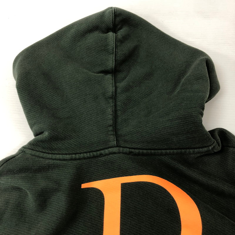 【中古品】【メンズ】  PALM ANGELS パームエンジェルス MONOGRAM LOGO HOODIE PMBB058F19631019 モノグラム ロゴ フーディー トップス プルオーバーパーカー 141-250224-kk-10-tei サイズ：M カラー：グリーン 万代Net店