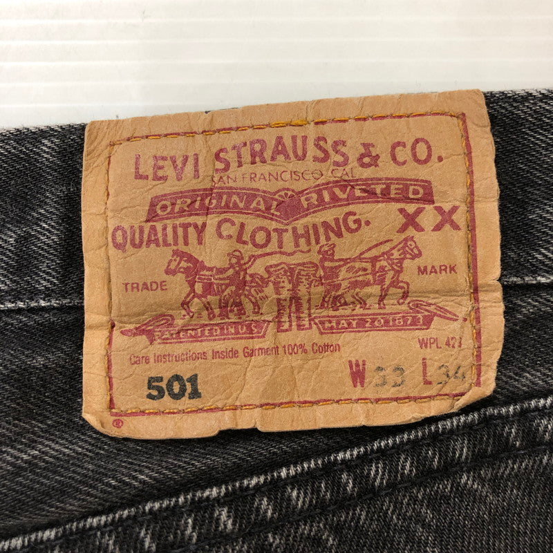 【中古品】【メンズ】 Levi's リーバイス 90's 501 BLACK DENIM PANTS 90年代 501 ブラック デニムパンツ ボトムス 156-250309-kk-18-tei サイズ：33 カラー：ブラック 万代Net店