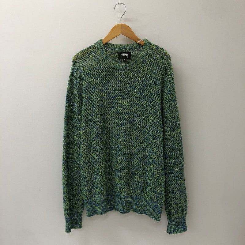 【中古品】【メンズ】 STUSSY ステューシー 22AW 2 TONE LOOSE GAUGE SWEATER 117136 ツートーン ルーズゲージ セーター トップス ニット 142-250301-kk-15-tei サイズ：M カラー：グリーン/ブルー 万代Net店