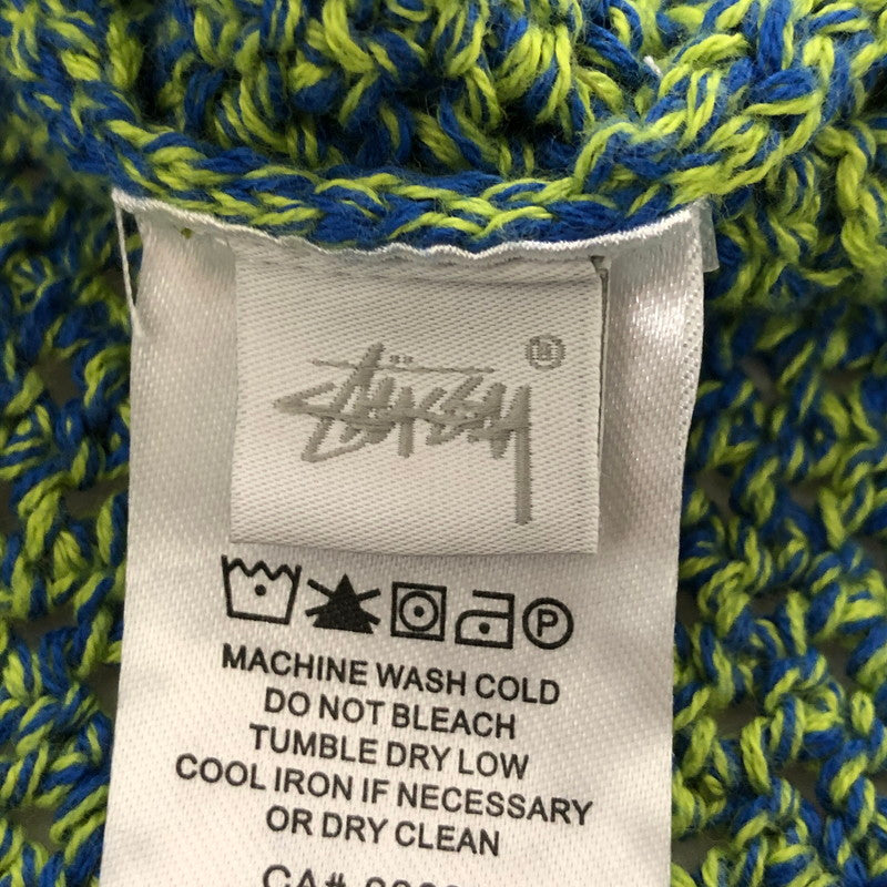 【中古品】【メンズ】 STUSSY ステューシー 22AW 2 TONE LOOSE GAUGE SWEATER 117136 ツートーン ルーズゲージ セーター トップス ニット 142-250301-kk-15-tei サイズ：M カラー：グリーン/ブルー 万代Net店