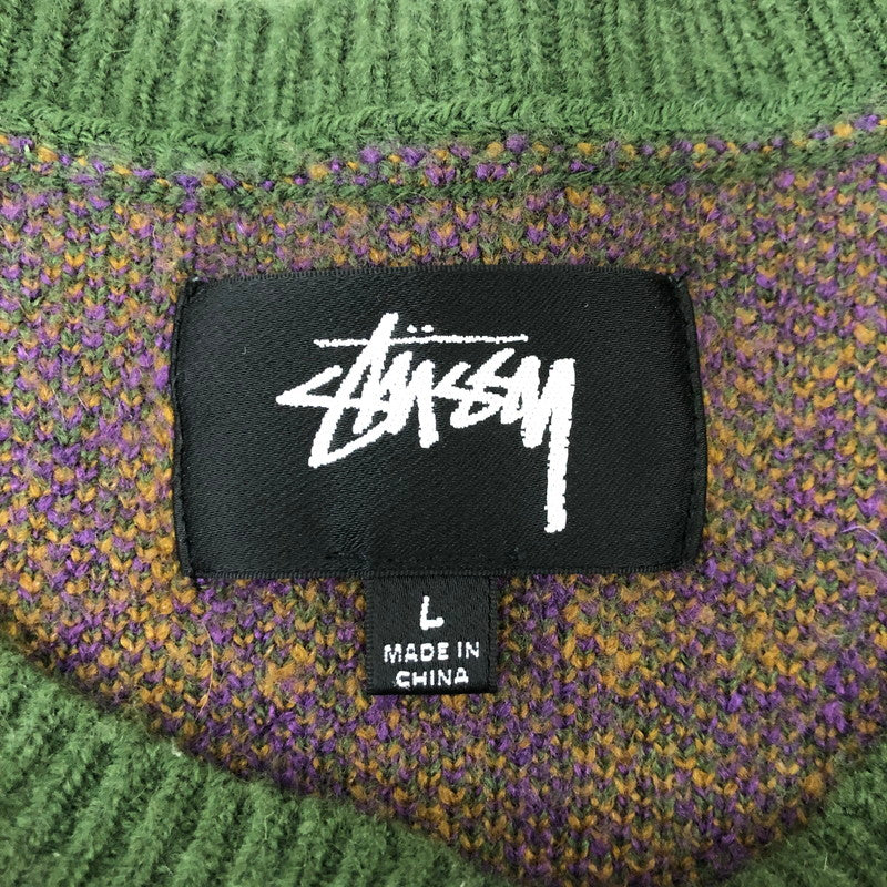 【中古品】【メンズ】 STUSSY ステューシー 22SS PAISLEY SWEATER 117118 ペイズリーセーター トップス ニット 142-250301-kk-16-tei サイズ：L カラー：グリーン 万代Net店