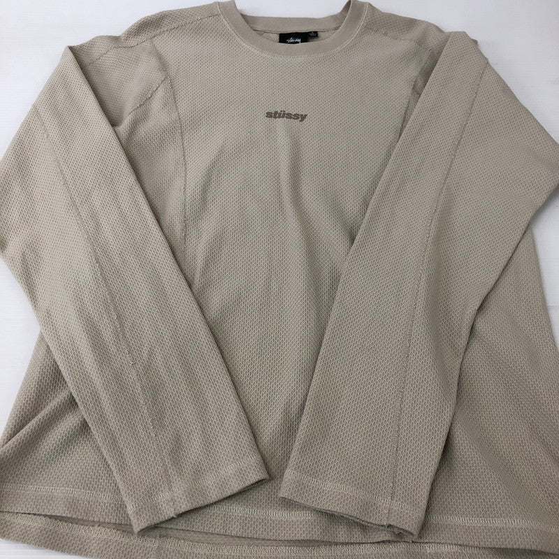 【中古品】【メンズ】 STUSSY ステューシー 24AW WAVE JERSEY CREW 1140358 ウェーブ ジャージ クルー トップス 長袖Tシャツ 142-250301-kk-17-tei サイズ：L カラー：BONE 万代Net店