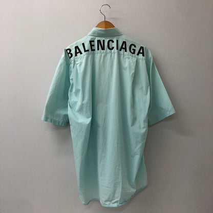 【中古品】【メンズ】 BALENCIAGA バレンシアガ S/S CLASSIC SHIRT 556913 TEM01 ショートスリーブ クラシックシャツ 半袖 トップス 141-250301-kk-10-tei サイズ：37 カラー：ライトブルー 万代Net店