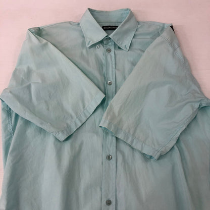 【中古品】【メンズ】 BALENCIAGA バレンシアガ S/S CLASSIC SHIRT 556913 TEM01 ショートスリーブ クラシックシャツ 半袖 トップス 141-250301-kk-10-tei サイズ：37 カラー：ライトブルー 万代Net店