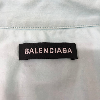 【中古品】【メンズ】 BALENCIAGA バレンシアガ S/S CLASSIC SHIRT 556913 TEM01 ショートスリーブ クラシックシャツ 半袖 トップス 141-250301-kk-10-tei サイズ：37 カラー：ライトブルー 万代Net店