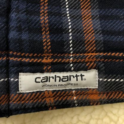 【中古品】【メンズ】  Carhartt WIP カーハート ワークインプログレス AIDEN SHIRT JACKET I028216 アイデンシャツジャケット ライトアウター 145-250301-kk-20-tei サイズ：XL カラー：ネイビー/ブラウン 万代Net店