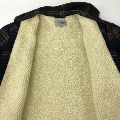 【中古品】【メンズ】  Carhartt WIP カーハート ワークインプログレス AIDEN SHIRT JACKET I028216 アイデンシャツジャケット ライトアウター 145-250301-kk-20-tei サイズ：XL カラー：ネイビー/ブラウン 万代Net店