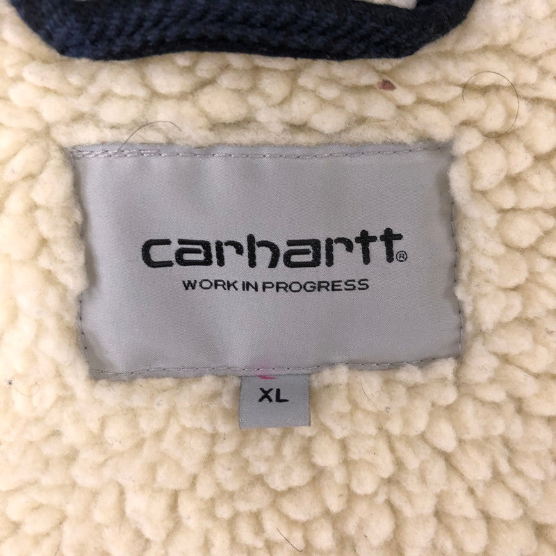 【中古品】【メンズ】  Carhartt WIP カーハート ワークインプログレス AIDEN SHIRT JACKET I028216 アイデンシャツジャケット ライトアウター 145-250301-kk-20-tei サイズ：XL カラー：ネイビー/ブラウン 万代Net店