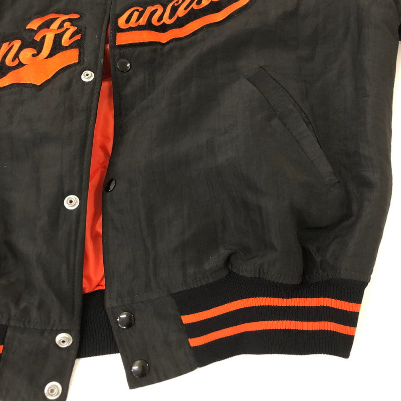 【中古品】【メンズ】  DIAMOND COLLECTION by STARTER ダイヤモンドコレクション バイ スターター 90's MLB SAN FRANCISCO GIANTS NYLON VARSITY JACKET サンフランシスコ・ジャイアンツ ナイロンバーシティージャケット アウター 145-250301-kk-21-tei サイズ：L カラー：ブラック 万代Net店