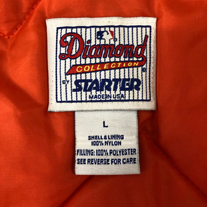 【中古品】【メンズ】  DIAMOND COLLECTION by STARTER ダイヤモンドコレクション バイ スターター 90's MLB SAN FRANCISCO GIANTS NYLON VARSITY JACKET サンフランシスコ・ジャイアンツ ナイロンバーシティージャケット アウター 145-250301-kk-21-tei サイズ：L カラー：ブラック 万代Net店