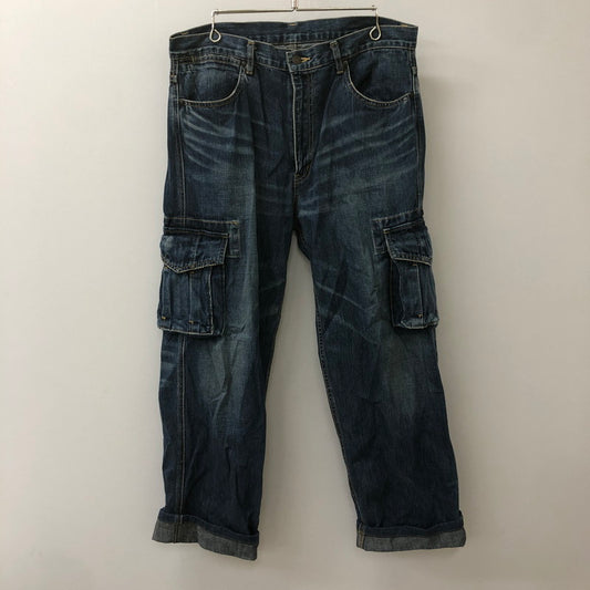 【中古品】【メンズ】 A BATHING APE アベイシングエイプ DENIM CARGO PANTS デニムカーゴパンツ ボトムス 153-250228-kk-13-tei サイズ：L カラー：インディゴ 万代Net店