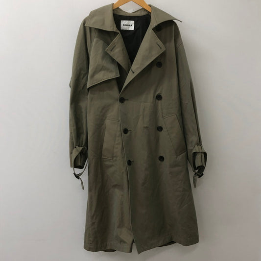 【中古品】【メンズ】  SOVAKA ソワカ TRENCH COAT トレンチコート アウター ロングコート 140-250306-kk-08-tei サイズ：表記無し 下記参照 カラー：カーキ 万代Net店