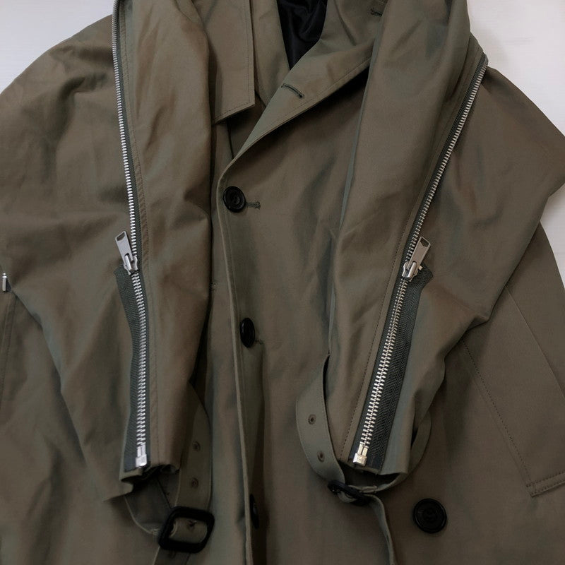 【中古品】【メンズ】  SOVAKA ソワカ TRENCH COAT トレンチコート アウター ロングコート 140-250306-kk-08-tei サイズ：表記無し 下記参照 カラー：カーキ 万代Net店