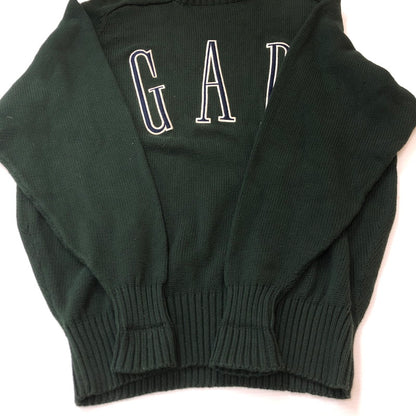 【中古品】【メンズ】 GAP ギャップ 90's LOGO COTTON SWEATER 90年代 ロゴ コットンセーター トップス 147-250309-kk-13-tei サイズ：L カラー：グリーン 万代Net店