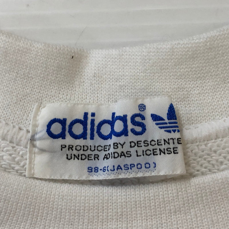 【中古品】【メンズ】 adidas アディダス 90's CREWNECK SWEAT ADS-3000 90年代 クルーネックスウェット トップス トレーナー DESCENTE期 148-250306-kk-49-tei サイズ：O カラー：ホワイト 万代Net店