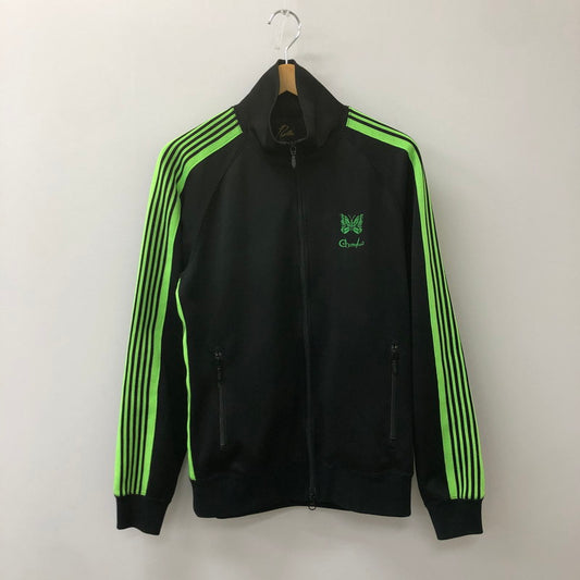 【中古品】【メンズ】 Needles ニードルス × END OF THE WORLD エンドオブザワールド 別注 コラボ TRACK JACKET KP985 トラックジャケット ライトアウター ジャージ 140-250228-kk-23-tei サイズ：サイズタグ欠損 下記参照 カラー：ブラック 万代Net店