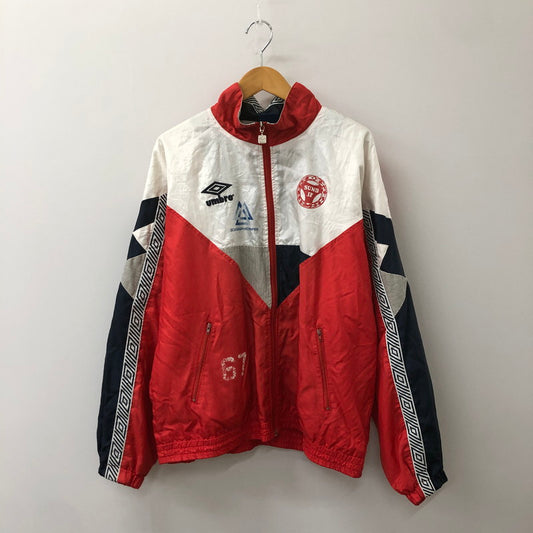 【現状渡し品】【メンズ】  UMBRO アンブロ 90's NYLON TRACK JACKET 90年代 ナイロン トラックジャケット ライトアウター 148-250306-kk-51-tei サイズ：M カラー：レッド 万代Net店