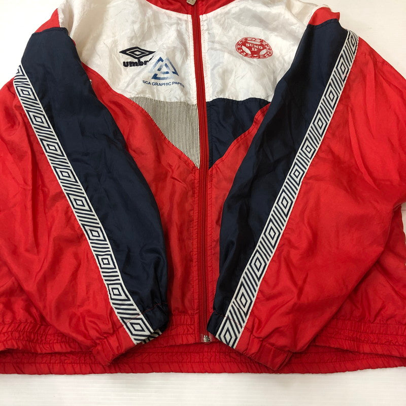 【現状渡し品】【メンズ】  UMBRO アンブロ 90's NYLON TRACK JACKET 90年代 ナイロン トラックジャケット ライトアウター 148-250306-kk-51-tei サイズ：M カラー：レッド 万代Net店