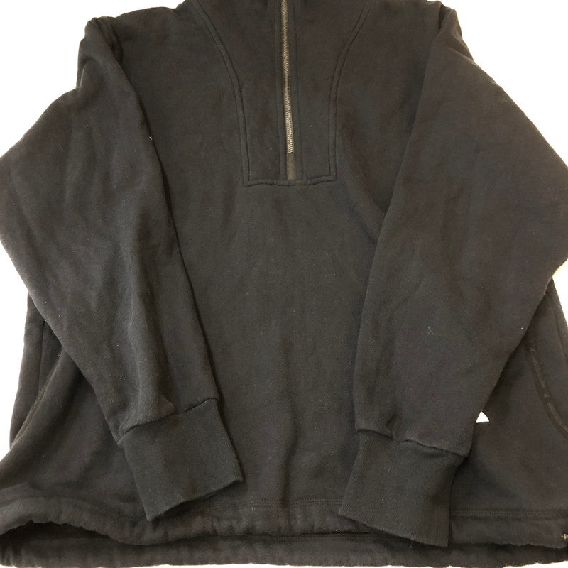 【中古品】【メンズ】 and wander アンドワンダー 22AW COTTON WOOL HALF ZIP SWEAT 574-2284363 コットン ウール ハーフジップ スウェット トップス 140-250228-kk-24-tei サイズ：L カラー：ネイビー 万代Net店