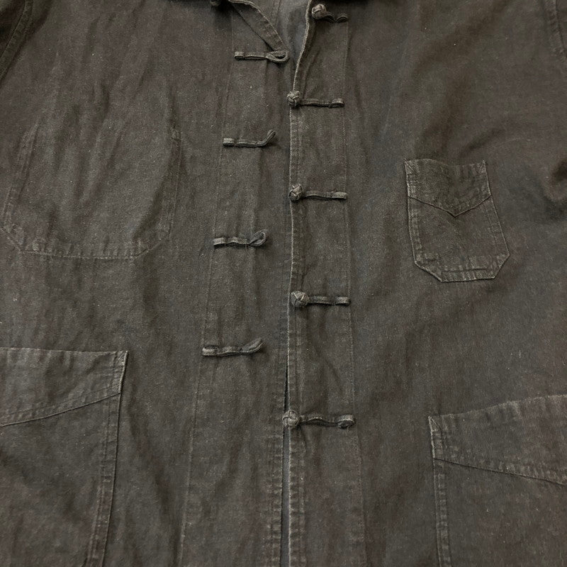 【中古品】【メンズ】 POST OVERALLS ポストオーバーオールズ POST CHINOS VINTAGE TWILL JACKET  3107-VT2 チャイナジャケット ライトアウター 145-250228-kk-29-tei サイズ：XL カラー：ブラック 万代Net店