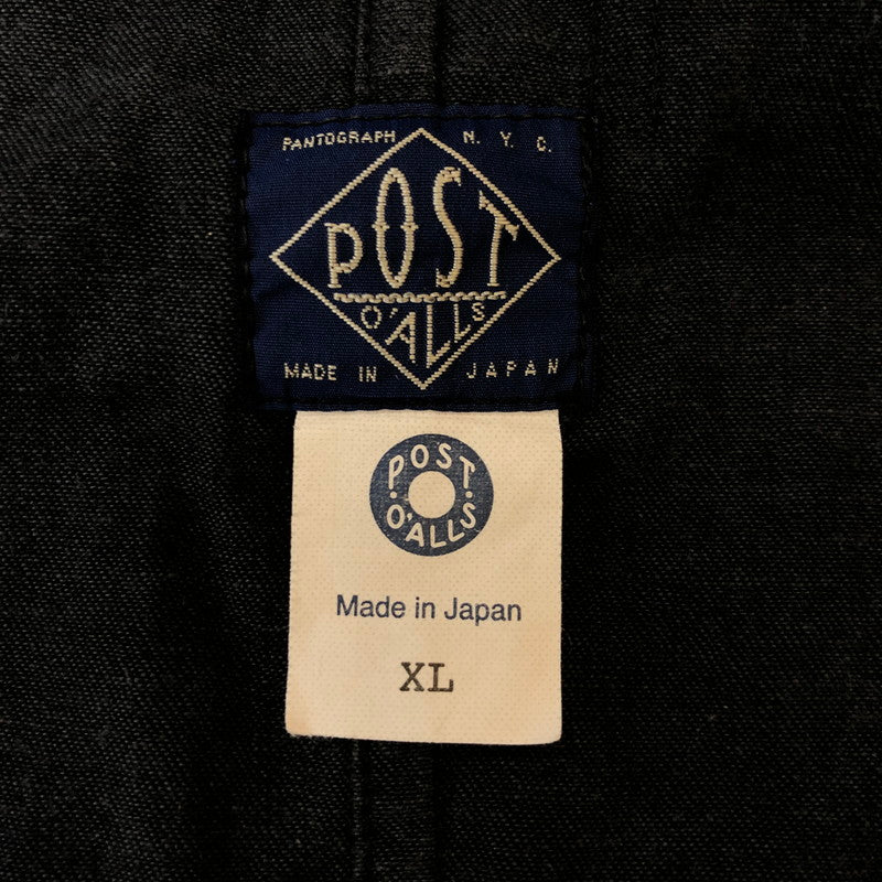 【中古品】【メンズ】 POST OVERALLS ポストオーバーオールズ POST CHINOS VINTAGE TWILL JACKET  3107-VT2 チャイナジャケット ライトアウター 145-250228-kk-29-tei サイズ：XL カラー：ブラック 万代Net店