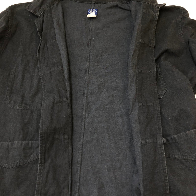 【中古品】【メンズ】 POST OVERALLS ポストオーバーオールズ POST CHINOS VINTAGE TWILL JACKET  3107-VT2 チャイナジャケット ライトアウター 145-250228-kk-29-tei サイズ：XL カラー：ブラック 万代Net店