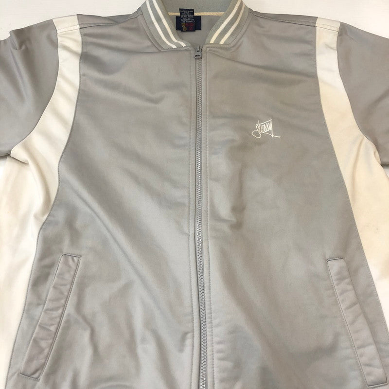 【中古品】【メンズ】 STUSSY ステューシー 90's TRACK JACKET 90年代 トラックジャケット ライトアウター ジャージ 紺タグ 142-250228-kk-26-tei サイズ：L カラー：グレー 万代Net店