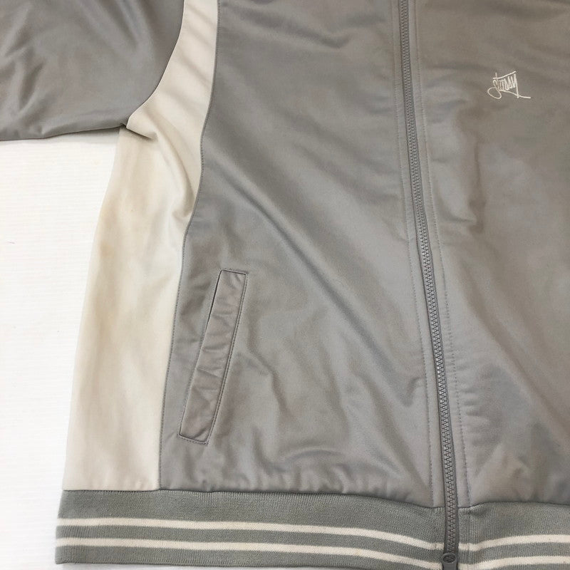 【中古品】【メンズ】 STUSSY ステューシー 90's TRACK JACKET 90年代 トラックジャケット ライトアウター ジャージ 紺タグ 142-250228-kk-26-tei サイズ：L カラー：グレー 万代Net店