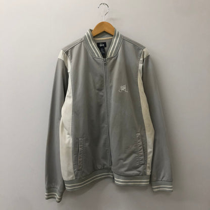 【中古品】【メンズ】 STUSSY ステューシー 90's TRACK JACKET 90年代 トラックジャケット ライトアウター ジャージ 紺タグ 142-250228-kk-26-tei サイズ：L カラー：グレー 万代Net店