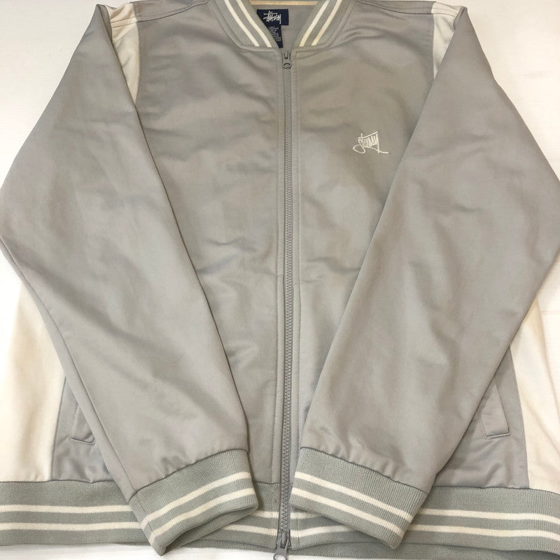 【中古品】【メンズ】 STUSSY ステューシー 90's TRACK JACKET 90年代 トラックジャケット ライトアウター ジャージ 紺タグ 142-250228-kk-26-tei サイズ：L カラー：グレー 万代Net店