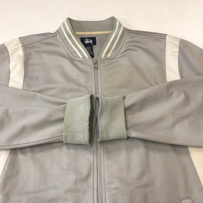 【中古品】【メンズ】 STUSSY ステューシー 90's TRACK JACKET 90年代 トラックジャケット ライトアウター ジャージ 紺タグ 142-250228-kk-26-tei サイズ：L カラー：グレー 万代Net店