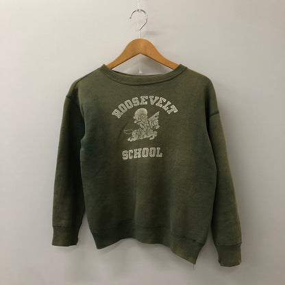 【現状渡し品】【メンズ/レディース】 Champion チャンピオン 60's ROOSEVELT SCHOOL PRINT CREWNECK SWEAT VINTAGE 60年代 ルーズベルトスクール プリント クルーネックスウェット ヴィンテージ ランタグ 145-250228-kk-31-tei サイズ：16 カラー：オリーブ 万代Net店