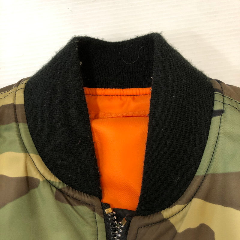 【中古品】【メンズ】  ALPHA INDUSTRIES アルファインダストリーズ MA-1 FLIGHT JACKET 20004-220 MA-1 フライトジャケット アウター 145-250225-kk-07-tei サイズ：L カラー：ウッドランドカモ 万代Net店