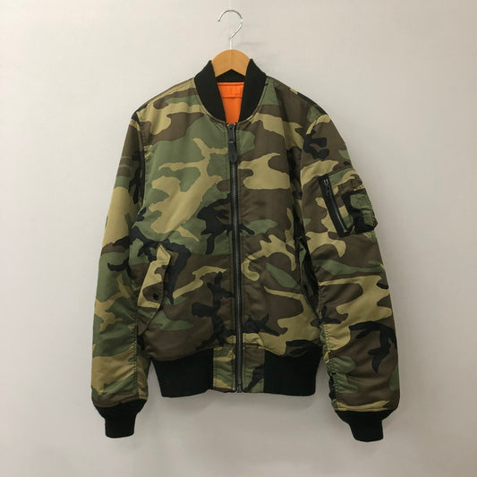 【中古品】【メンズ】  ALPHA INDUSTRIES アルファインダストリーズ MA-1 FLIGHT JACKET 20004-220 MA-1 フライトジャケット アウター 145-250225-kk-07-tei サイズ：L カラー：ウッドランドカモ 万代Net店