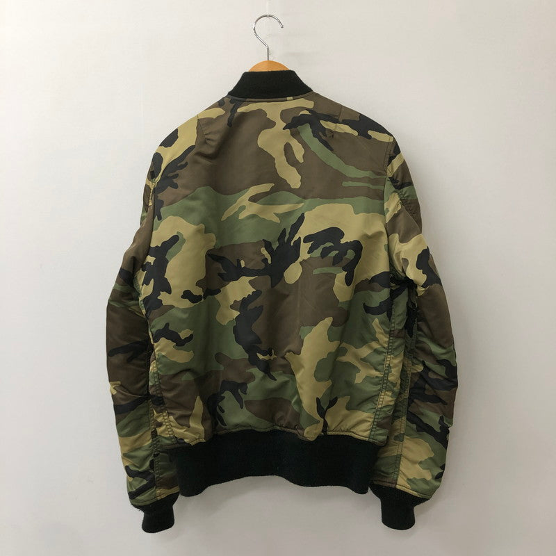 【中古品】【メンズ】  ALPHA INDUSTRIES アルファインダストリーズ MA-1 FLIGHT JACKET 20004-220 MA-1 フライトジャケット アウター 145-250225-kk-07-tei サイズ：L カラー：ウッドランドカモ 万代Net店