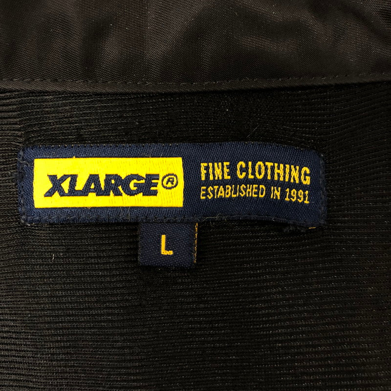 【中古品】【メンズ】 XLARGE エクストララージ NYLON ZIP UP JACKET 0199502 ナイロンジップアップジャケット ライトアウター 142-250225-kk-03-tei サイズ：L カラー：ブラック 万代Net店