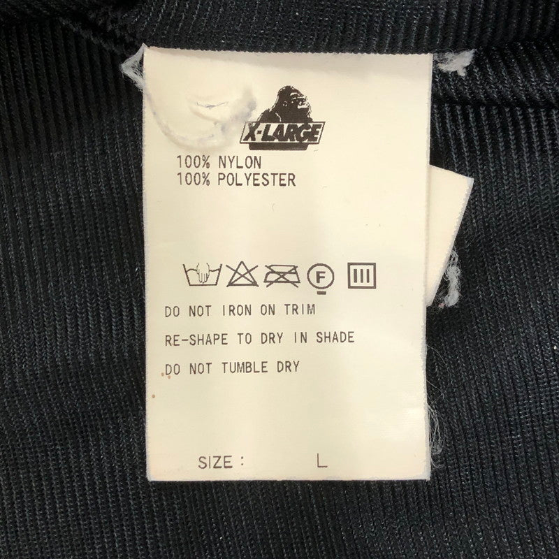 【中古品】【メンズ】 XLARGE エクストララージ NYLON ZIP UP JACKET 0199502 ナイロンジップアップジャケット ライトアウター 142-250225-kk-03-tei サイズ：L カラー：ブラック 万代Net店