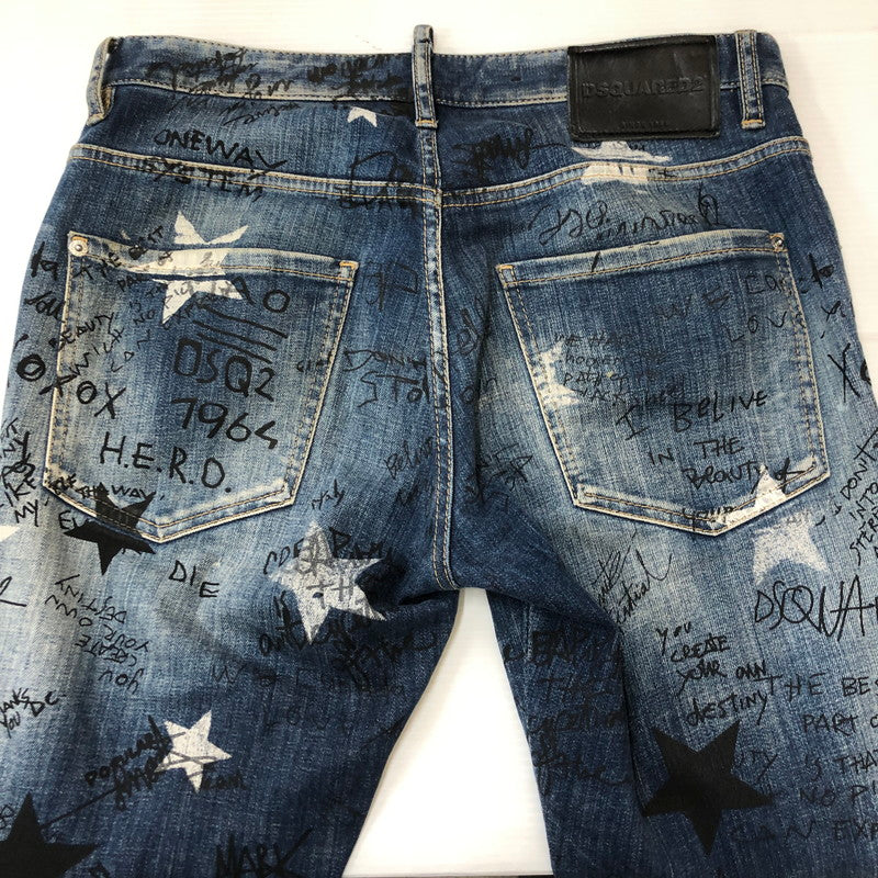 【中古品】【メンズ】 DSQUARED2 ディースクエアード 22SS SKATER JEANS S71LB1063 S30664 470 スケータージーンズ ボトムス デニムパンツ 156-250228-kk-07-tei サイズ：46 カラー：ライトインディゴ 万代Net店