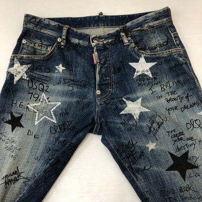 【中古品】【メンズ】 DSQUARED2 ディースクエアード 22SS SKATER JEANS S71LB1063 S30664 470 スケータージーンズ ボトムス デニムパンツ 156-250228-kk-07-tei サイズ：46 カラー：ライトインディゴ 万代Net店