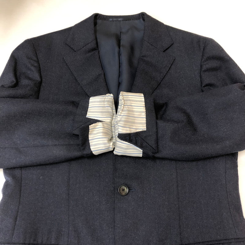 【中古品】【メンズ】 EDIFICE エディフィス WOOL SET UP SUIT 16-041-320-0007-3-0 ウール セットアップ スーツ ジャケット パンツ 147-250225-kk-18-tei サイズ：44 カラー：ネイビー 万代Net店