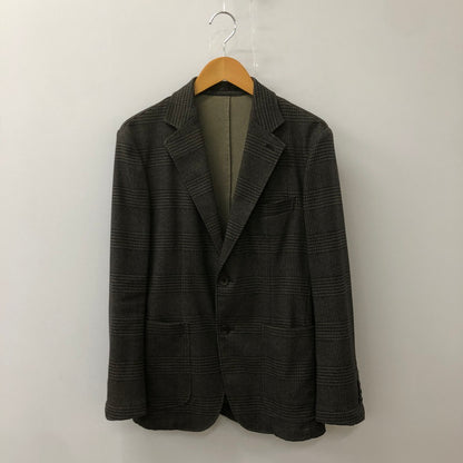 【中古品】【メンズ】 CHECK SET UP SUIT 18-010-300-2005-3-0 チェック セットアップ スーツ ジャケット パンツ 147-250225-kk-19-tei サイズ：44 カラー：ブラウン 万代Net店