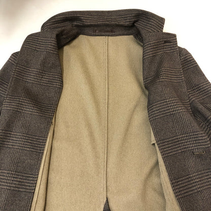 【中古品】【メンズ】 CHECK SET UP SUIT 18-010-300-2005-3-0 チェック セットアップ スーツ ジャケット パンツ 147-250225-kk-19-tei サイズ：44 カラー：ブラウン 万代Net店
