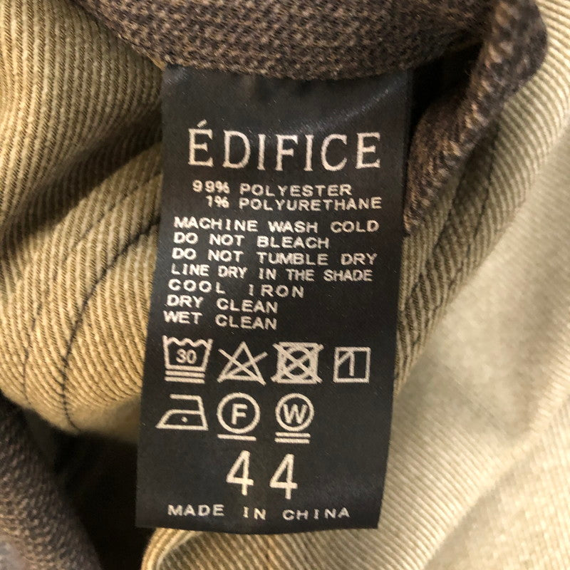 【中古品】【メンズ】 CHECK SET UP SUIT 18-010-300-2005-3-0 チェック セットアップ スーツ ジャケット パンツ 147-250225-kk-19-tei サイズ：44 カラー：ブラウン 万代Net店